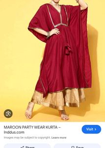 Maroon Kaftan Kurta...