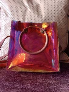 Iridescent Transparent hand Bag