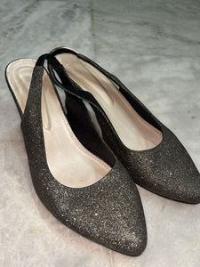 Sparkly Greyish Black Ballerinas