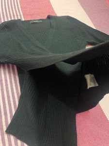 Chic Black Asymmetrical Knit Top