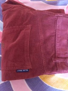 Red Corduroy Flare Pants