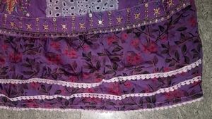 Purple Embroidered Anarkali suit with pant