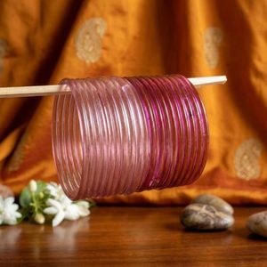 Shades of Pink Glass Bangles
