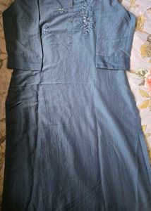 Blue Embroidered Kurta