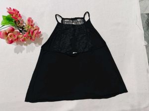 H &amp; M : Sleek Black Spaghetti Strap Tank Top
