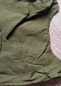 Olive Green Cotton Kurta
