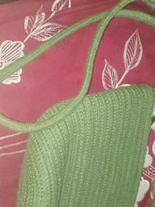 Charming Green Daisy Crossbody Bag