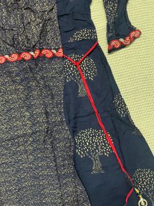 Beautiful Blue Tree Print Kurta