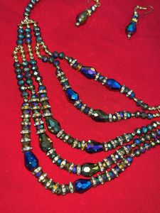 Multi-layer Beaded Necklace &amp; Earrings Set