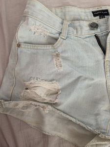 Y2K Ripped Denim Shorts