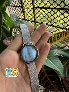 Elegant Silver Mesh Watch