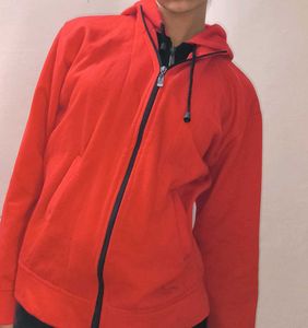 Women Red Jacket With Hood