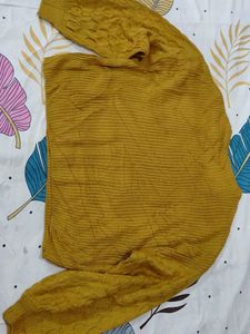 Mustard Knit Sweater for Plus Size