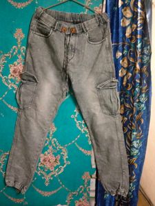 Grey Cargo Jogger Jeans