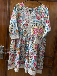 Floral Print Lace Dress