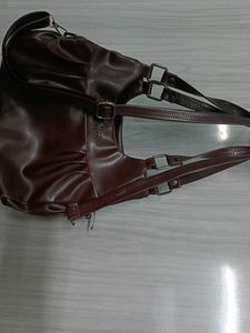 Chic Brown Leather Handbag