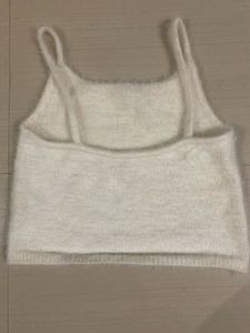 Cozy Fuzzy White Camisole Top