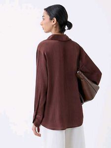 Wardrobe by Westside Dark Brown Satin Shirt