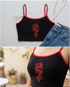 Black Dragon Crop Top