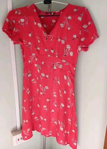 Myntra Tokyo Talkies Floral Print Red Dress