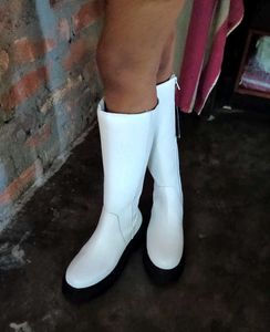 Chic White Knee-High Boots