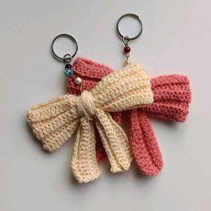 Crochet Bow Keychain