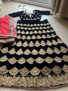 Elegant Velvet Lehenga Choli Set