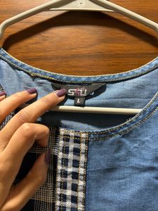 Unique Patchwork Denim Dress