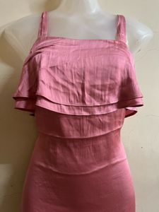 Pink Ruffle Tiered Mini Dress