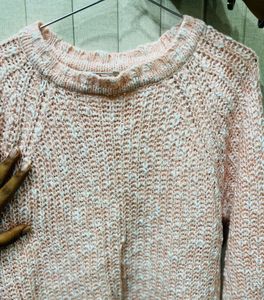 Cozy Peach Knit Sweater