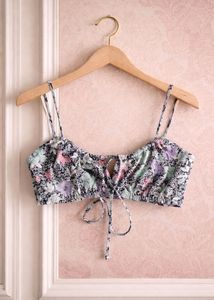 Floral Print Bikini Top