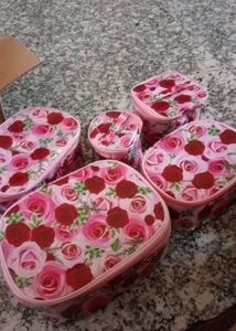 Floral Print Pouches - Set of 5