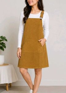 Corduroy Pinafore Dress