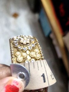 Pearl &amp; Stone gold Bangles