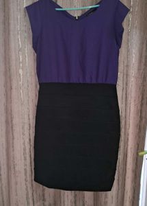 Stylish Purple and Black Dress