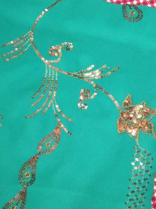 Elegant Teal Saree With Blouse