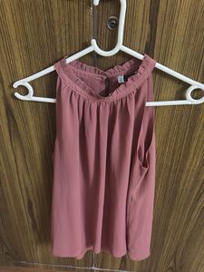 Chic Rose Pink Sleeveless Top