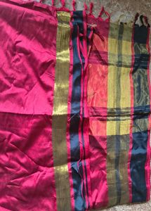 Vibrant Checked Silk Saree