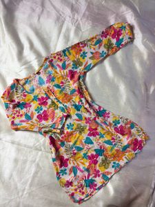 Beautiful floral short kurti