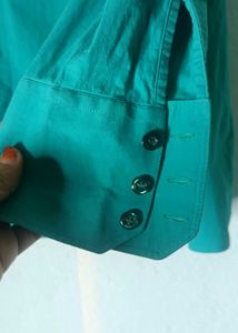Teal Long Sleeve Button-Up Shirt