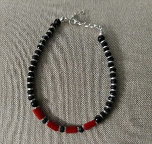 925 silver nazariya  red/black beads BrandNew