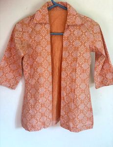 Peach Cotton Desi Shrug