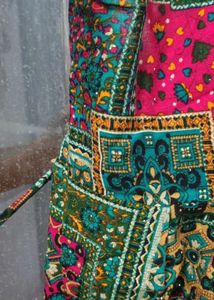 Boho Patchwork Peplum Top
