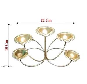 Elegant Shining Golden 5 Diya For A Special Look