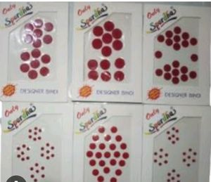 Spradha Red Velvet Bindi No 8