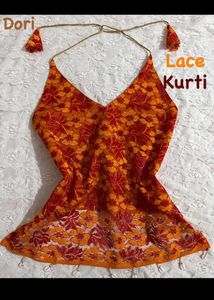Desi chatpata backless Lace Kurti
