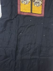 Stylish Black Kurta with Yellow Pants