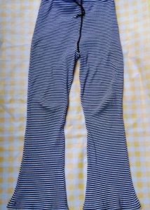 Striped flared trousers