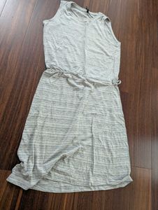 Gray Sleeveless Casual T shirt Dress
