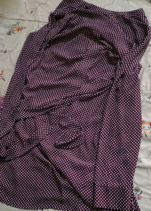 Maroon Polka Dot Mini Dress